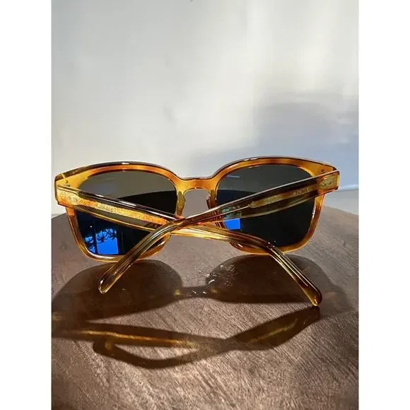 Celine Brown Tortoise shell square frame cl401521 mineral 53E Sunglasses